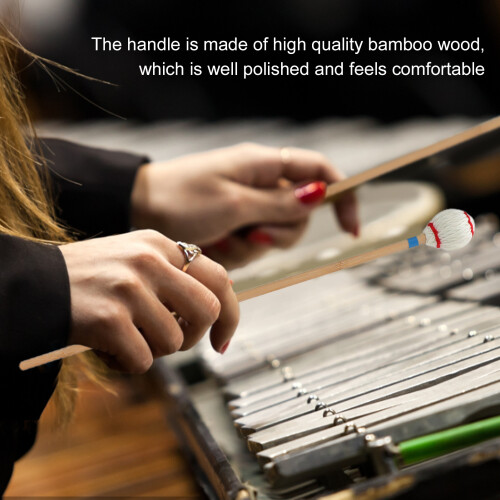 Comfortable Bamboo Marimba Mallets: Medium Hard Heads for Easy Play 2