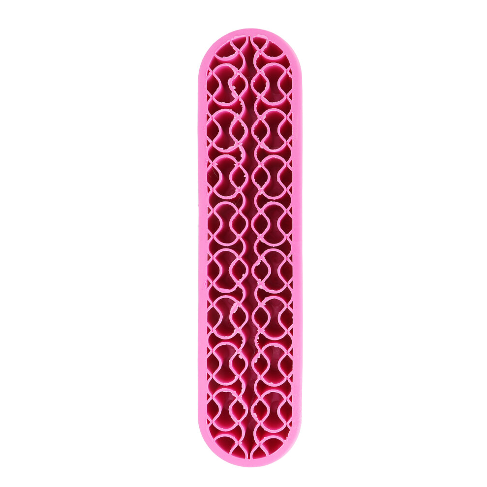 Red Large Rose Silicone Makeup Brush Holder, Multi-Compartment, Soft, Compact