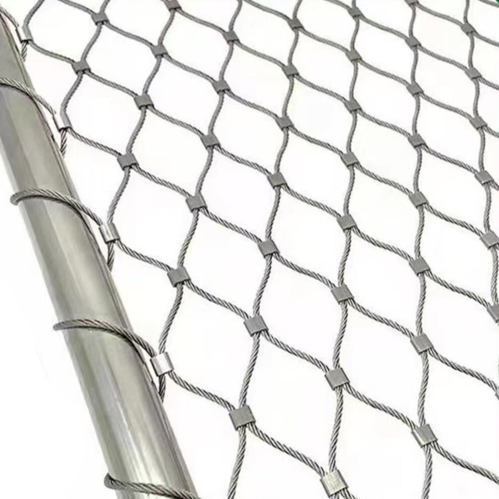 Stainless Steel Wire Mesh Fence Impactresistant Flexible Safety Net For Garden Farm 1X6m Silver 9347817633283