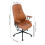 Living And Home Mid-Century Modern Office Chair with Casters, Brown 6
