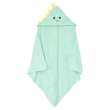 Hooded Baby Towel For Newborns And Babies, Soft Absorbent Bath Towel, Cute Animal Pattern, Green