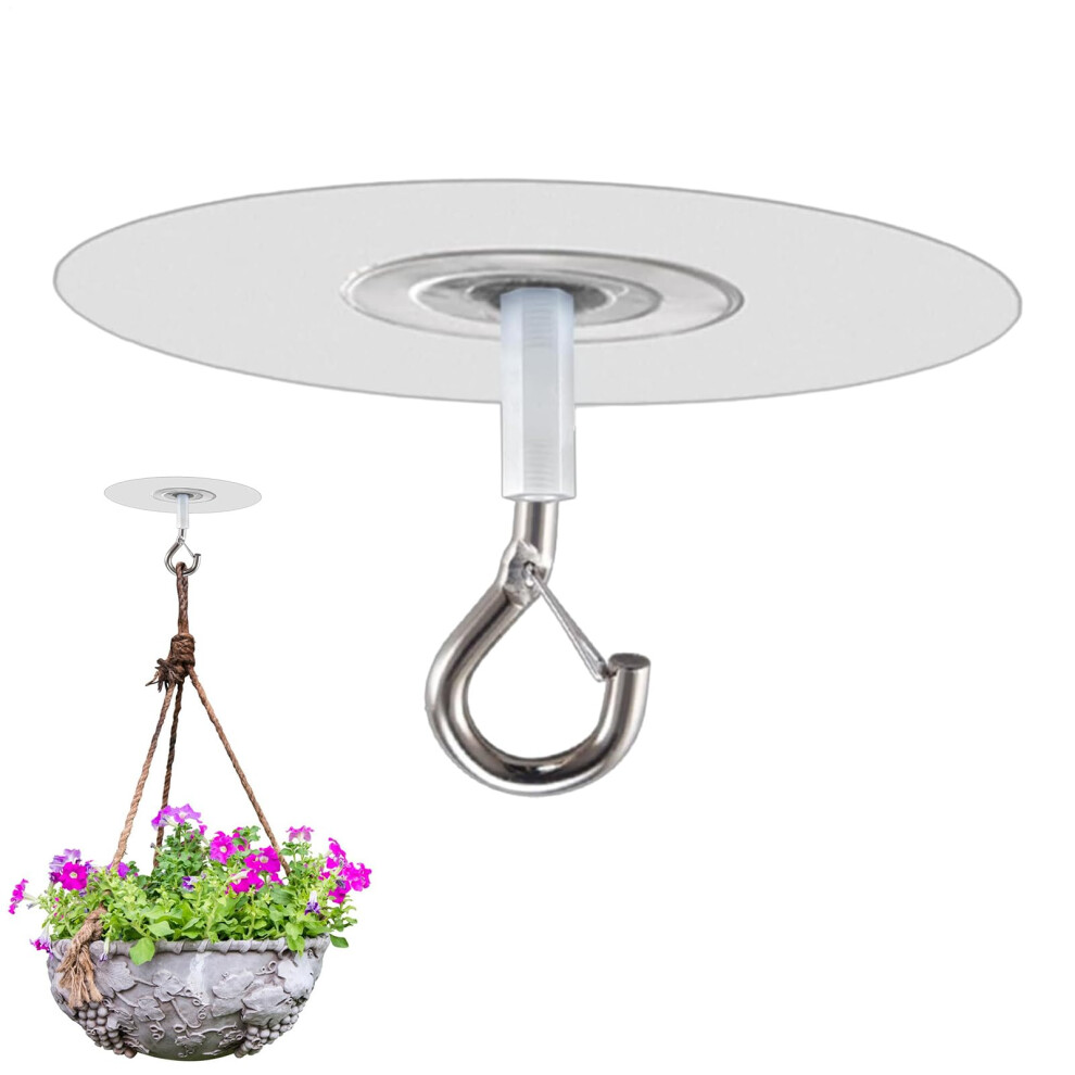 Selfadhesive Ceiling Hook Nodrill Installation, Heavyduty Ceiling Bracket For Lights, Decor, Indoor Outdoor 9347817633580