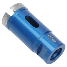 Mèche diamant sinterisée Ø30 mm ouverture 68 mm bleue