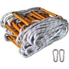 Fire Escape Ladder with Hooks 900lbs Load Flame Retardant for Balcony Home Apartment Rescue