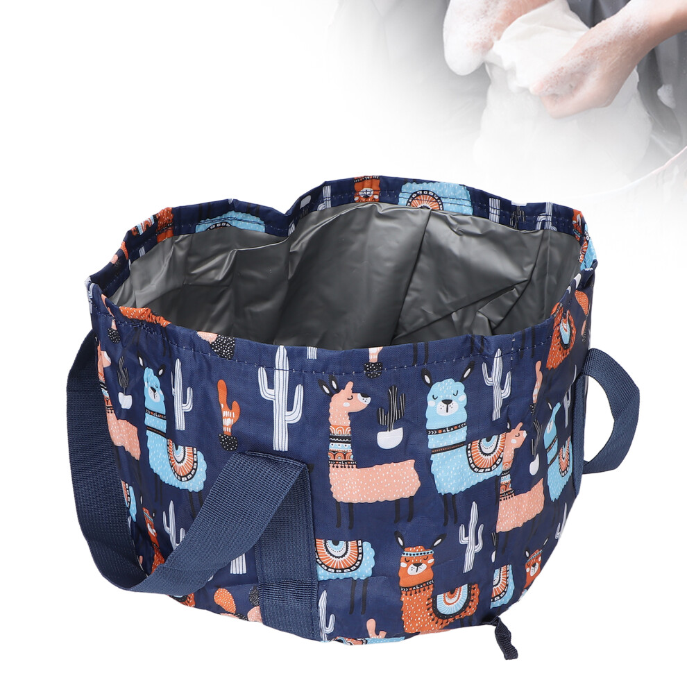 Dark/Blue 21L Waterproof Collapsible Foot Bath Bag For Camping