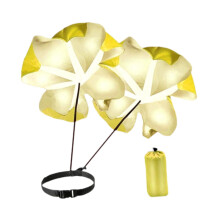 Running Speed Chute 57Inch With Adjustable Strap Powerchute Umbrella Resistance Parachute Core Strength Rugby Yellow