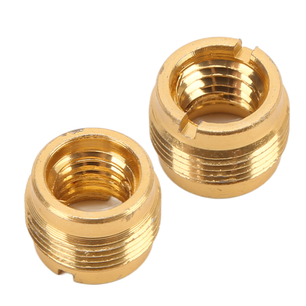 Mic Thread Adapter 3/8In Female To 5/8In Male 5 Pack For Microphone Setup Gold 6941376431378