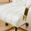 Living And Home Ergonomic High Back Office Chair with Casters, Beige-white 5