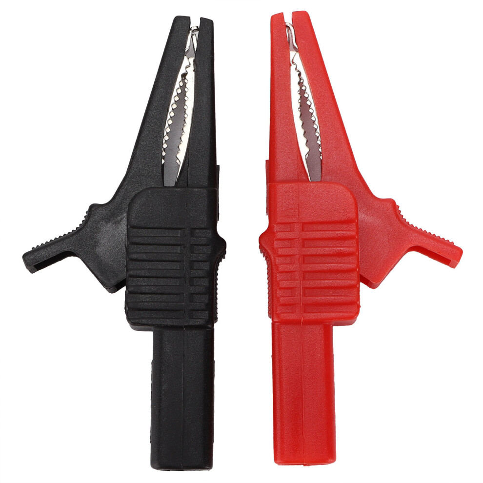 Heavy Duty Alligator Clips With 4Mm Banana Jack, Test Lead Extender For Automotive And Lab Use, 32A 1000V Insulated Crocodile Clamps With Full Shroud 9173940730601