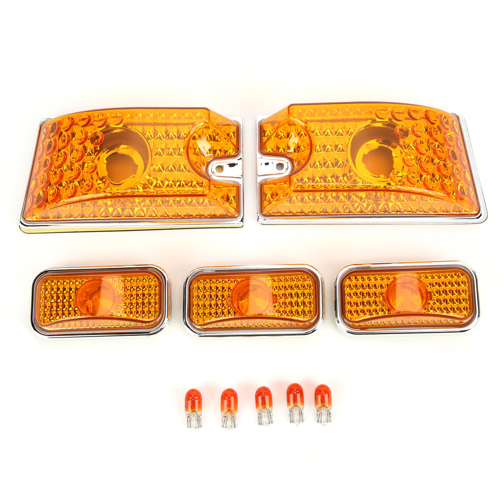 Cab Marker For Vehicle Enhancement, Roof Running With Lens And Led Bulbs, Uv-Treated Diffused Lens Design For Durable Light/Amber 9340959963140
