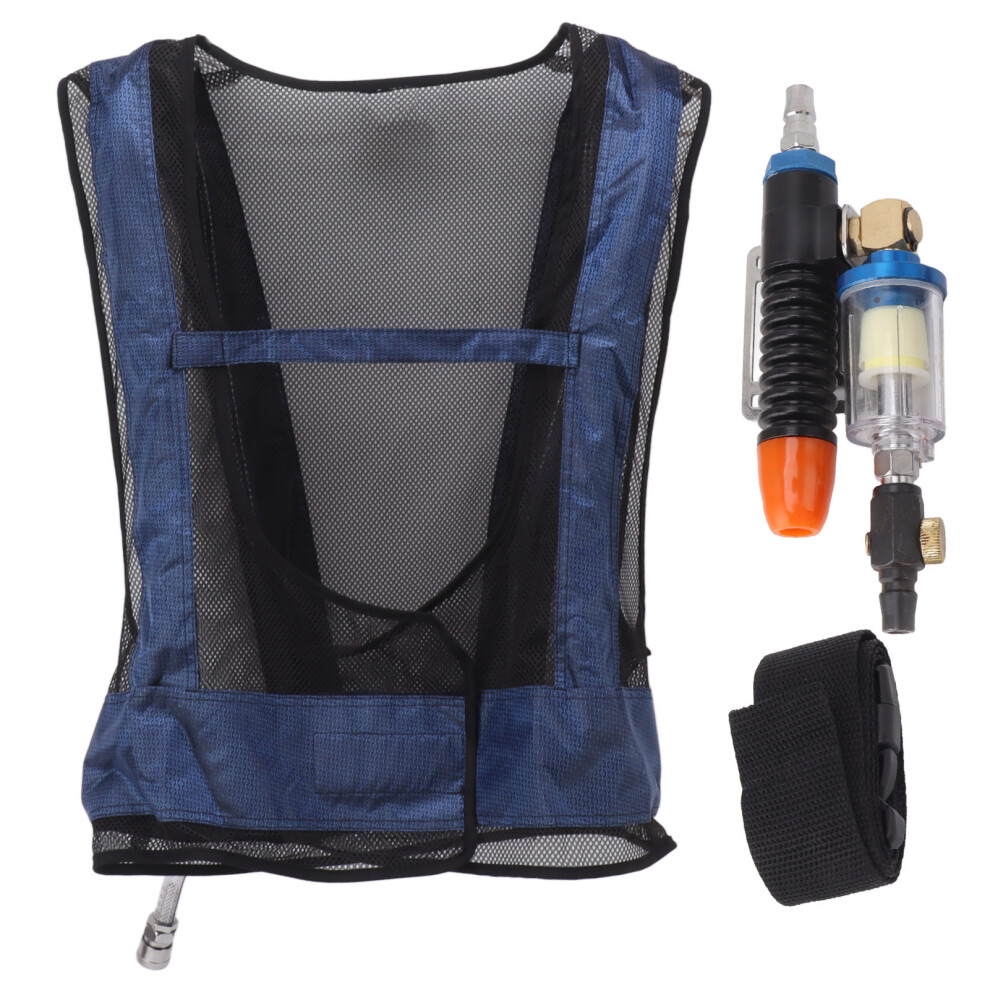 Cooling Vest For High Temperature Work Environments, Vortex Tube Cooling Vest With Air Outlet Temperature Thermometer, Air Compressed Cooling Vest 9009791555271