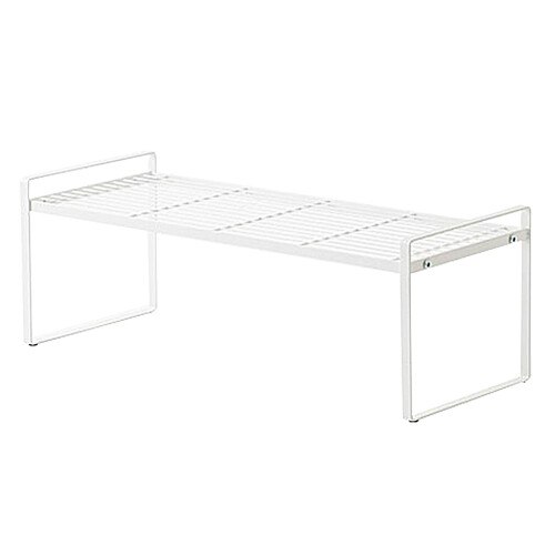 Adjustable Cabinet Organizer Rack, Expandable Shelf with Space-Saving Design for Kitchen Pantry Bathroom, Stackable Rust Resistant Non Slip Heavy