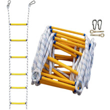 Fire Escape Ladder with Hooks, Flame Resistant, 420kg Load, Compact Reusable Emergency Rope Ladder