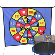 Dart Board for Kids Trampoline Dart Board Game Set Indoor Outdoor Yard Play With 10 Sticky Ball Toss Toys