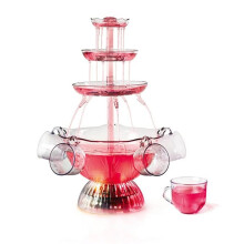 3 Tier LED Drink Fountain with Cups for Wine Cocktails Weddings and Parties