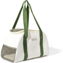 Pet Carrier Bag for Cats and Small Dogs, Airline Approved, Foldable with Mesh, Strap and Bowl, Green