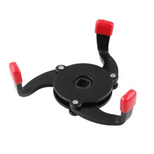 Universal 3 Jaw Oil Filter Wrench with AntiSlip Grip for Quick and Easy Filter Removal