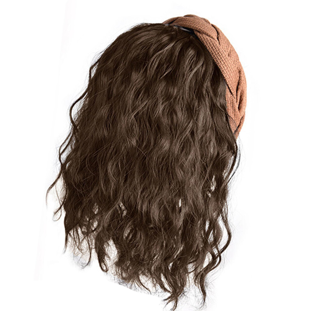 Unisex Temperature Fiber Curly Hair Headband Hairpiece, French Hair Extension, For Women, Styling Wigs, Party Wigs