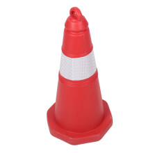 Reflective Safety Cone - Durable Construction Cone with High-Visibility Reflective Strip for Outdoor Use, 28 Inches