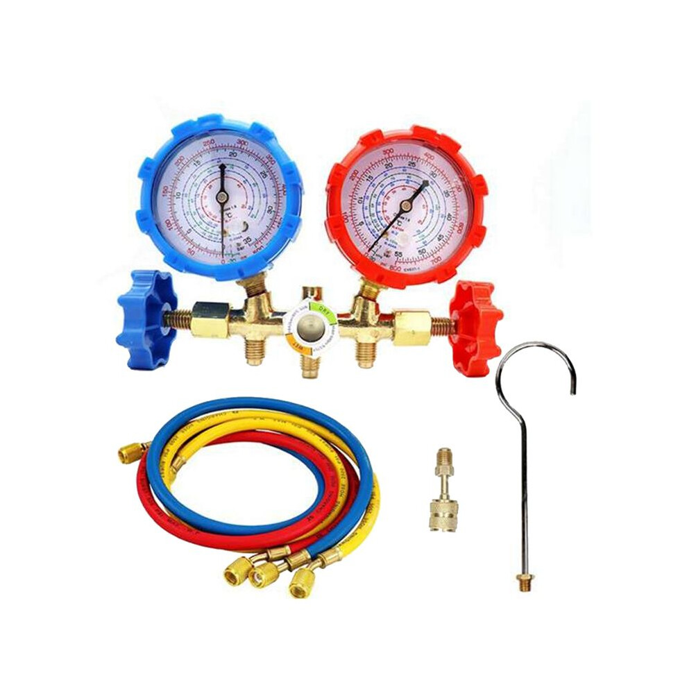 R410a 3 Way Ac Diagnostic Manifold Gauge Set For Freon Charging Fits R-404A R-134A Refrigeration Manifold Gauge Air 6031073561598