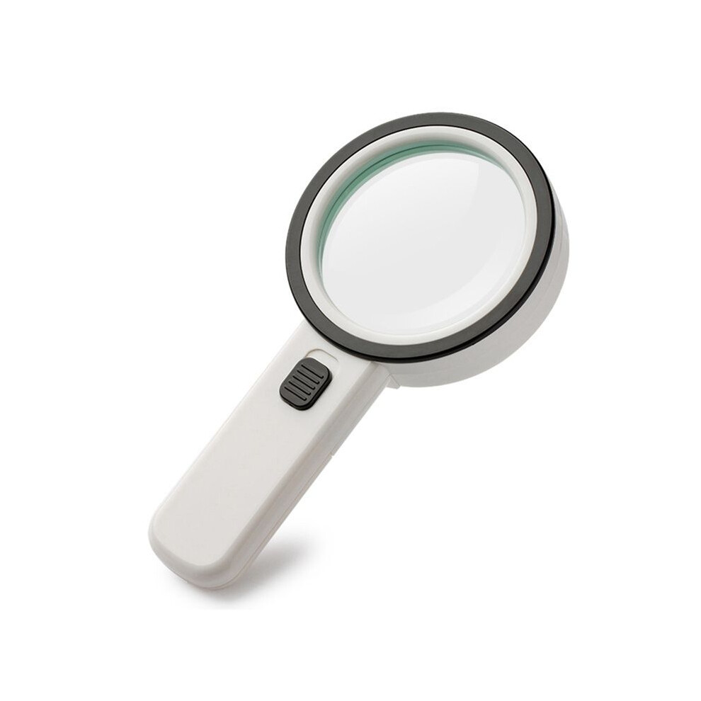 Hand-Held 30X High Magnification Magnifier with 12 LED Lamp Beads is Suitable for the Elderly to Read