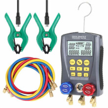 Manometro Refrigerazione Digitale Vuoto Pressione Collettore Tester Aria Condizionata Temperatura Tester Valvole Tool Kit