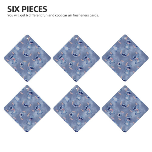 Αρωματικά χώρου αυτοκινήτου Stitch6pcs με άρωμα λεβάντας, αρωματικό αυτοκινήτου για 1