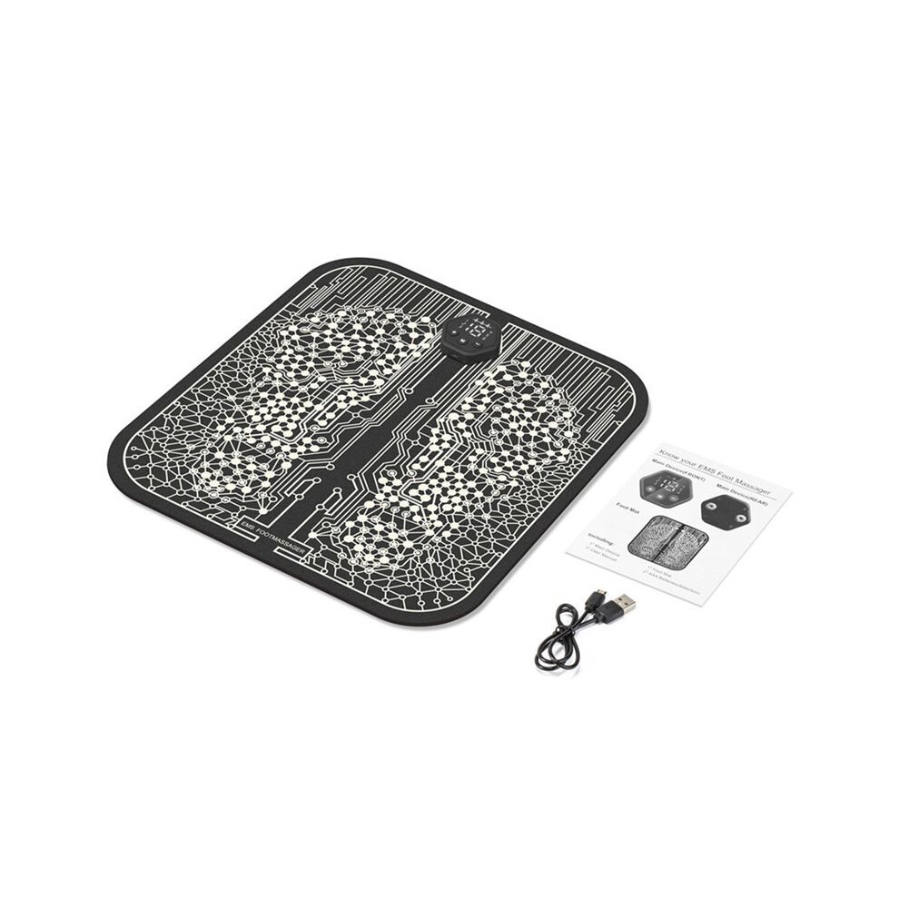 EMS Foot Massager Electric Feet Acupuncture Mat for Plantar Fasciitis Relief Neuropathy Pain Relief Instrument A