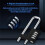 Combination Padlock Outdoor, Waterproof Heavy Duty Padlock with Code, Multifunctional Adjustable Long Padlock- Black 5