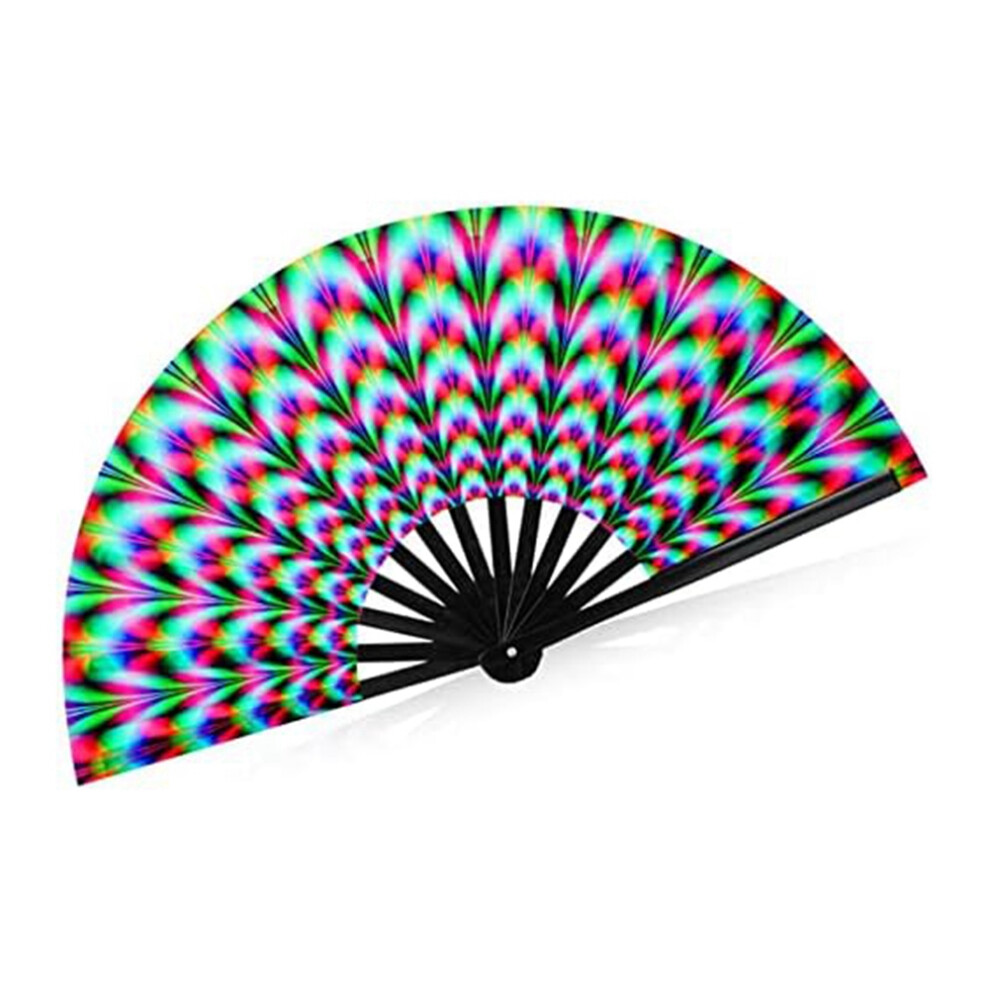 Unisex Women Raves Fold Hand Fan Fluorescence Glow Party Club Prom Disco Freaky Pub Decorative Folding Fans