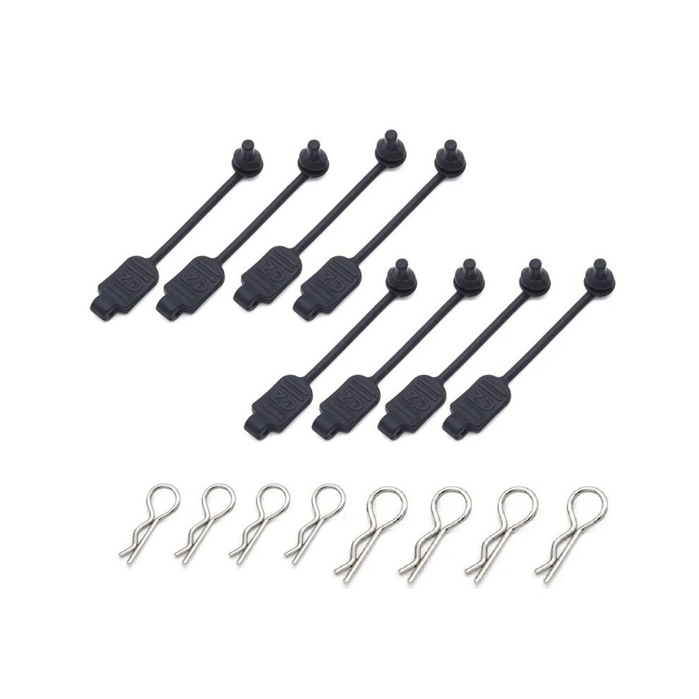 8Pcs Rc Car Body Clip Rubber Retainer Shell Fixed Buckle Lock 8301 For Arrma Losi Zd Racing 1/8 1/10 1/16 Vehicles 6033640776244