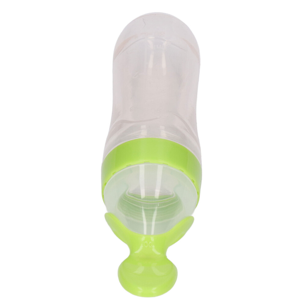 Baby Spoon Silicone Green Cartoon Design Food Grade Non-slip 150ml