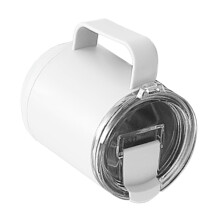 Tazza da viaggio in acciaio inossidabile da 460 ml, a tenuta stagna, bianca, 11,6 x 8,7 cm