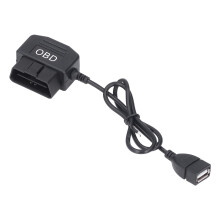 48cm OBD-Netzadapterkabel mit Schalter, 5V/3A, Schwarz
