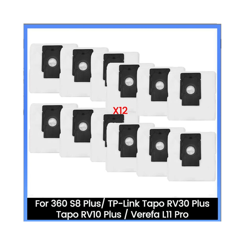 Dust Bag For 360 S8 / Tapo Rv30 / Tapo Rv10 / Verefa L11 Pro Robot Vacuum Cleaner Parts 12Pcs 6032125477843