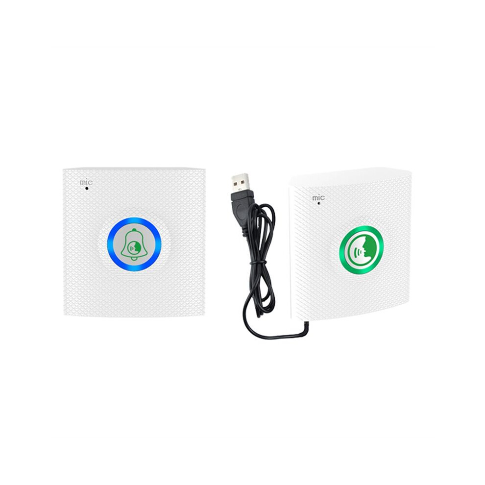 Wireless Long Distance Voice Intercom Full Duplex Door Phone Two Way Audio Doorbell Welcome Chime Elderly Bell White 4713617425727