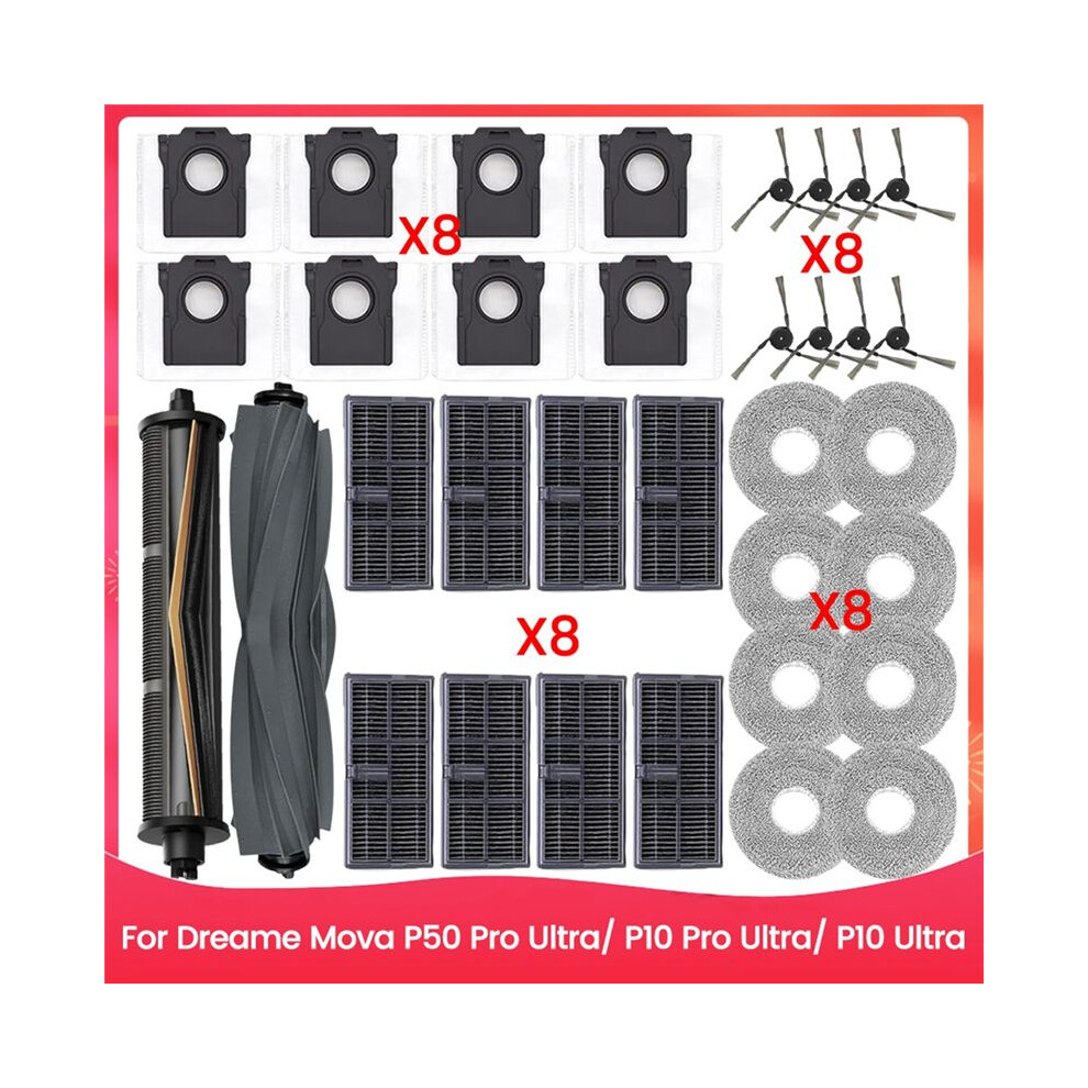 For Mova P50 Pro Ultra/ P10 Pro Ultra/ P10 Ultra Spare Part Main Tricut Side Brush Hepa Filter Mop Cloth Dust Bag 6032125447280
