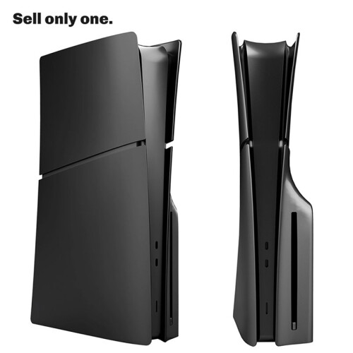 For  5 Slim Hard Plastic Faceplate Shell Replacement Plate Cover for PS5 Console Disc Version Black 2