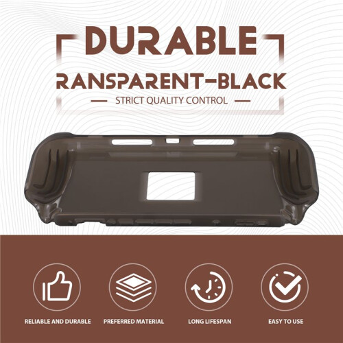 For  2 Protective Case Standable Cover TPU Soft Shell for   2 Game Console Case,Transparent-Black 1