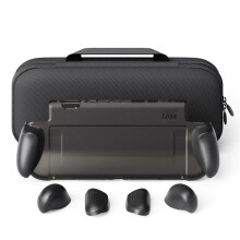 For Switch2 Case Plastic Grip Protective Shell+Max Storage Bag for Switch2 Grip Case Dust-Proof Cover Protective Bag A