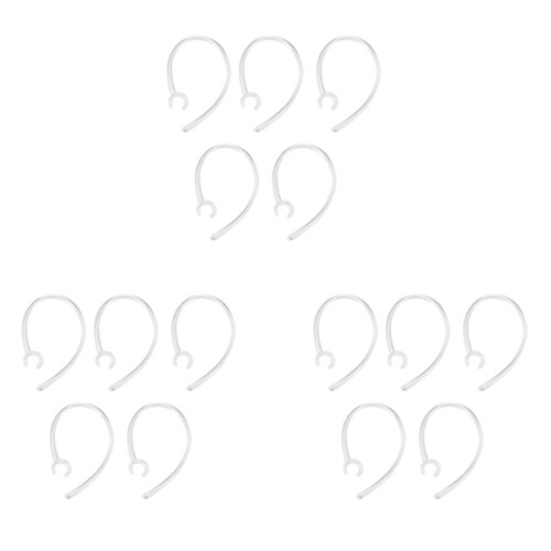 15x Universal Small Clamp  Ear Hook Loop Clip Replacement Clear