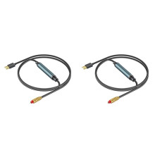 2X Adaptador de Audio USB A Óptico Cable Convertidor de Audio de Conexión de Puerto SPDIF de Audio USB A A Fibra Óptica para Computadora Portátil