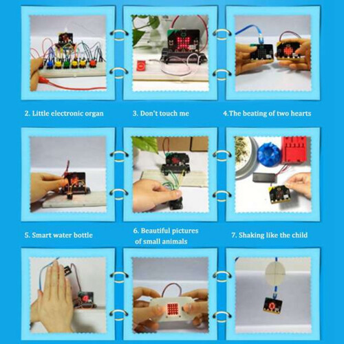 BBC Microbit Go Start Kit con MicroBit BBC IO V2.0 Scheda di Espansione Progetti DIY Scheda di Sviluppo 'Apprendimento Programmabile 1