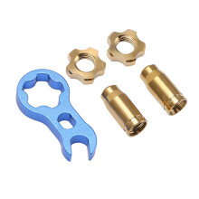 7pcs Titanium Alloy Presta Valve Cap Set – Strong, Lightweight, Gold