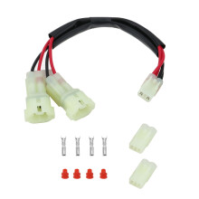 Twin Power Splitter For Motorcycle, Easy Install, Plastic, 2Way Female Connectors, Wire Seals, Honda CB500X, CBR650R