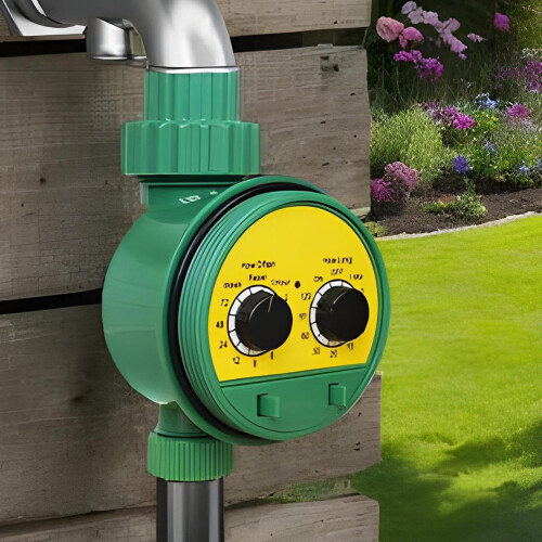 Garden Hose Timer with MultiCycle Watering, WeatherResistant Automatic Lawn Irrigation Controller 1