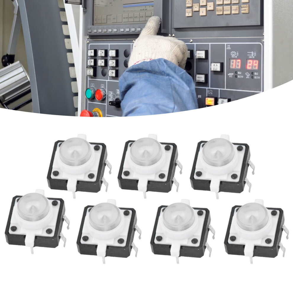 20Pcs 12X12x7.3mm White Tactile Push Button Switch Led Momentary 9451377031493
