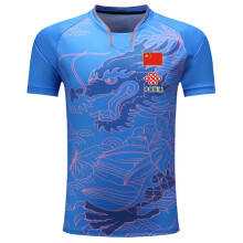 (Flag Blue 1 Shirt, Child S) NEW Sports CHINA Dragon Table Tennis Jerseys Shorts Men Women Child Kids Ping Pong Jersey Table Tennis Shirt Sets Sport