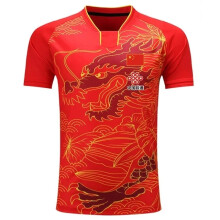 (Flag Red 1 Shirt, Child S) NEW Sports CHINA Dragon Table Tennis Jerseys Shorts Men Women Child Kids Ping Pong Jersey Table Tennis Shirt Sets Sport