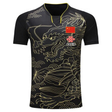 (Flag Black 1 Shirt, Child S) NEW Sports CHINA Dragon Table Tennis Jerseys Shorts Men Women Child Kids Ping Pong Jersey Table Tennis Shirt Sets Sport